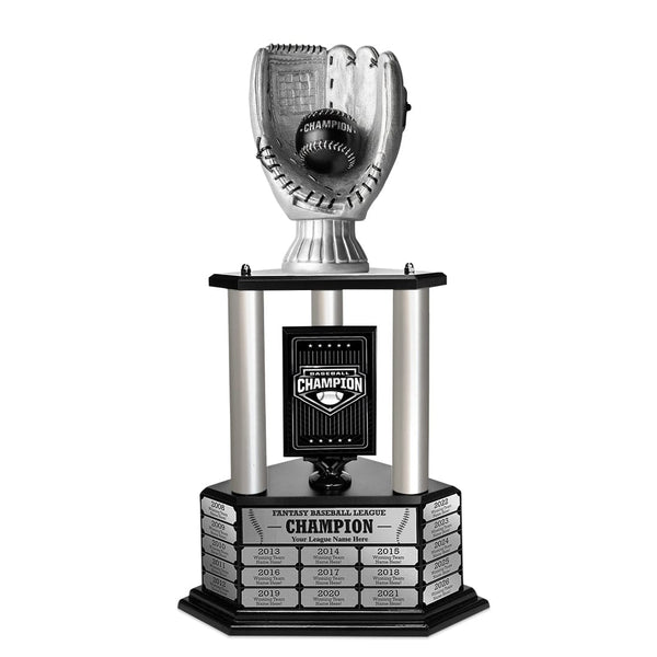 TrophySmack 26-36” Silver Baseball Trophy