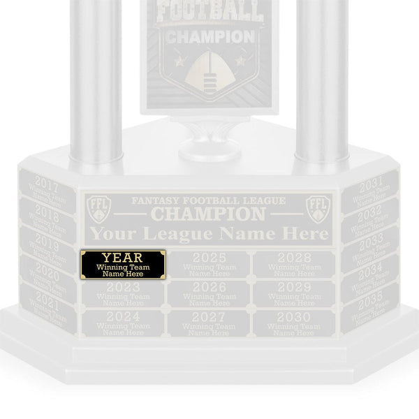 TrophySmack Engraved Name Plate - Black/Gold